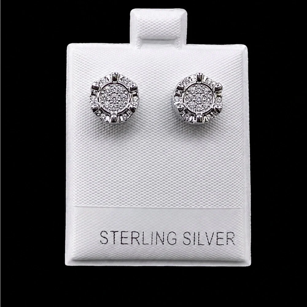 925 Sterling Silver 1.00CTW MOISSANITE Screw Back Stud Earrings